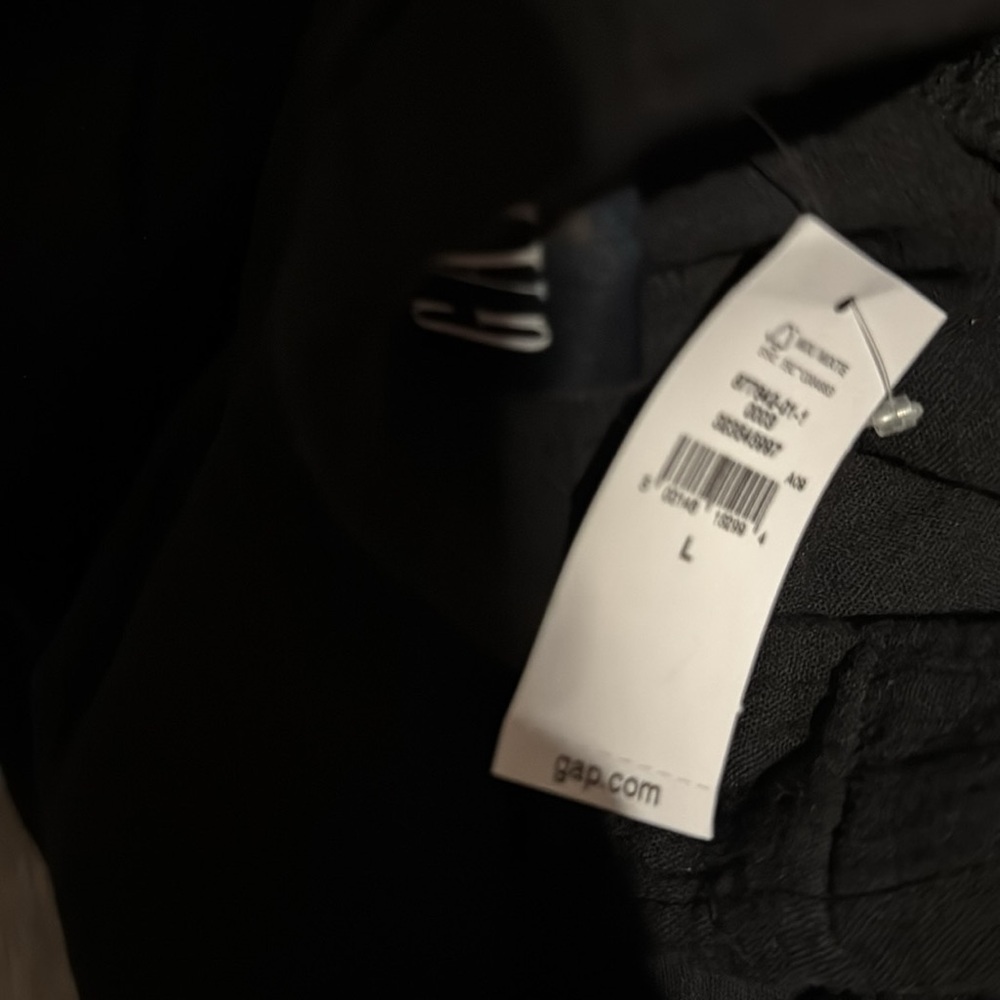 NWT! GAP Black Cotton Gauze Easy Split-Hem Pants - Multiple🩷 877642 - Picture 8 of 8